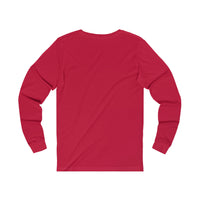 Back of Unisex Go Bills definition long sleeve in red. 